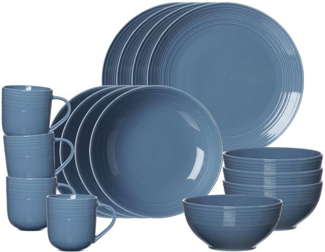 Ritzenhoff & Breker Kombiservice Levi 16er Set Solid Blue - Bild 1