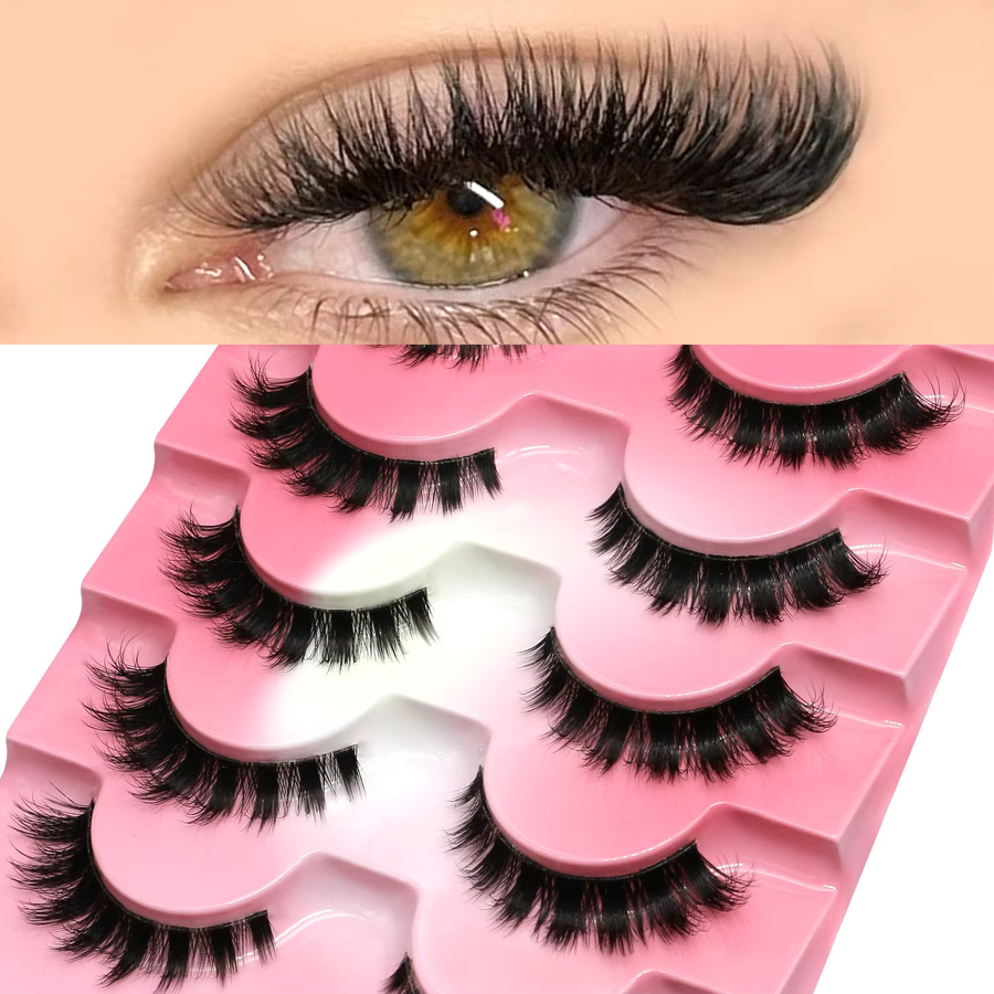 VELTRINAY Cat Eye Lashes, Wispy Natural 3D Volume, Falsche Wimpern - Bild 3