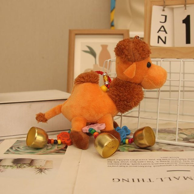 Kamel liegendes kleines Kamel, Plüschtier Puppe, orange, 4 inch - Bild 1