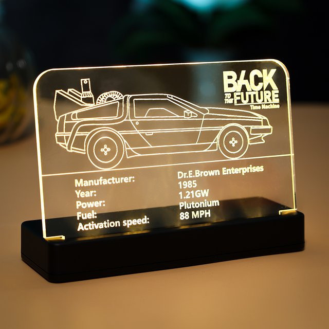 LEGO Back To The Future Time Machine 10300, LED-Licht-Acryl-Anzeigetafel, Schild, Typenschild, Zubehör - Bild 1
