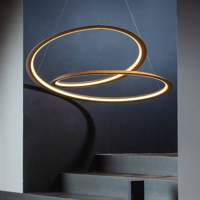 Nemo Lighting Kepler LED-Pendelleuchte in Gold/Messing mit warmweißem Licht (3000K) - Bild 1