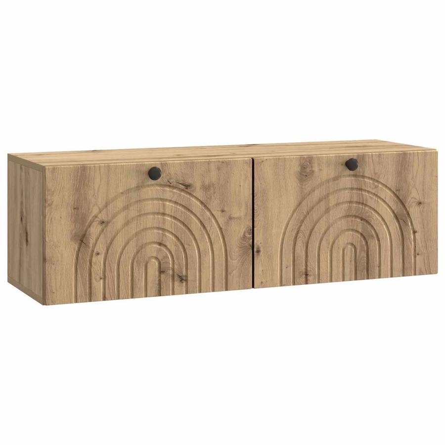 vidaXL Wandmontierter TV-Schrank Artisan-Eiche in Braun, B/T/H: 98 x 31 x 30 cm - Bild 2