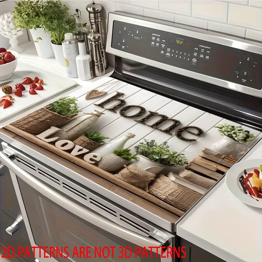 Home Love Herdabdeckung als rutschfeste und hitzebeständige Brennermatte für Elektro- und Gasherde - Bild 5