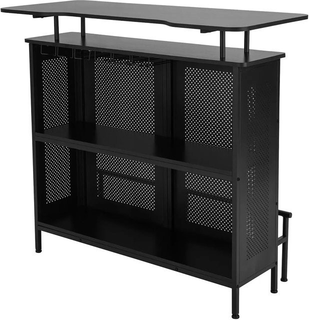 Costway Bartisch für die Küche in Schwarz, rechteckig, B/T/H: 120 x 50 x 106,5 cm - Bild 1