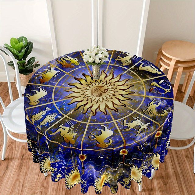 VIKAMA Tischdecke mit Sternbild-Muster für Astrologie- und Meditationsräume - Bild 1