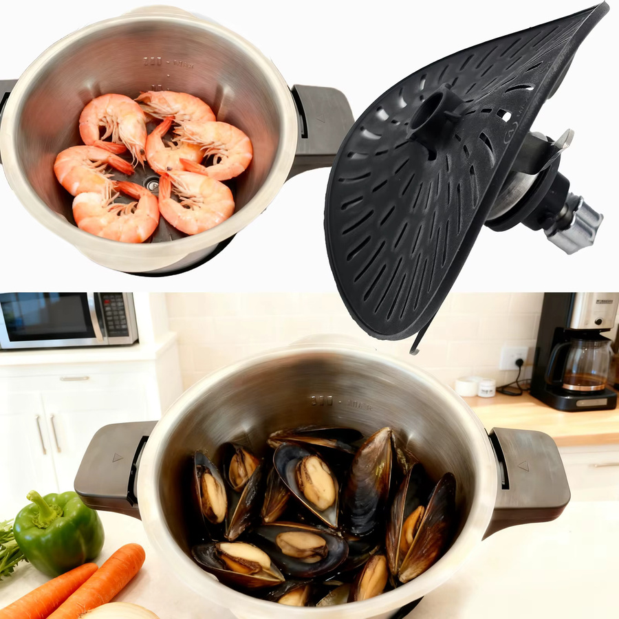 Monsieur Cuisine Connect Smart Trend Klingenabdeckung in Schwarz als Schutzvorrichtung für langsames Kochen - Bild 3