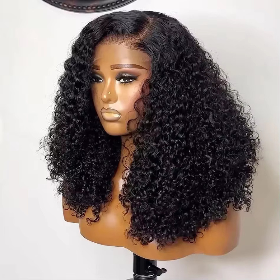 Luxexuan Bob-Perücke, Kinky Curly, 100% Echthaar, Damen - Bild 7