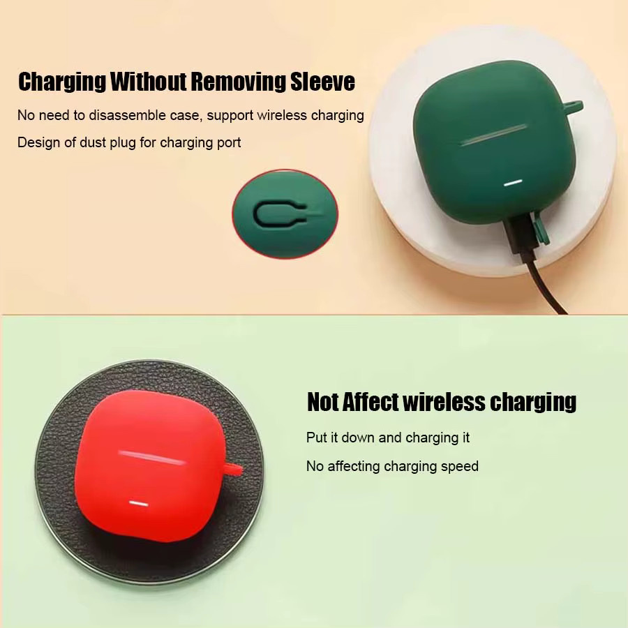 Xiaomi Silikonhülle für Redmi Buds 8 Lite kabellose Kopfhörer, stoßfest, Schutzhülle mit Haken, Weiß - Bild 2