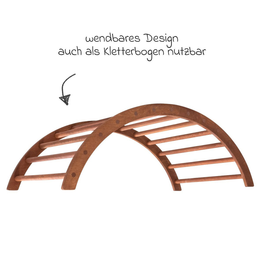 FitWood Schaukelliege LAAKSO in Braun mit ergonomischer Kurve und skandinavischem Design - Bild 2