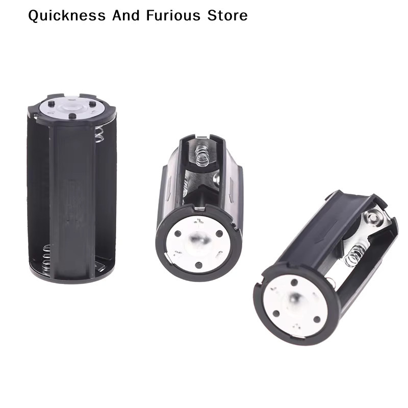 Schwarzes zylindrisches Batterieadaptergehäuse für 3 AA zu D Batterien - Bild 2