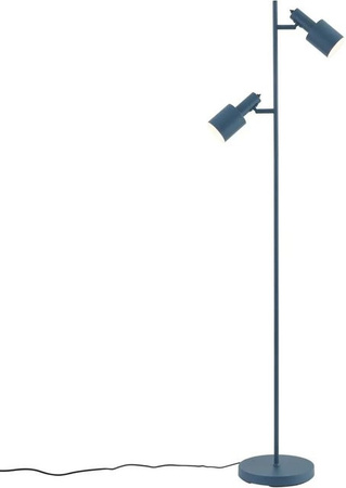 QAZQA Moderne Stehleuchte Stijn Blau, 2-flammige LED-Stehlampe aus Metall, dimmbar und verstellbar