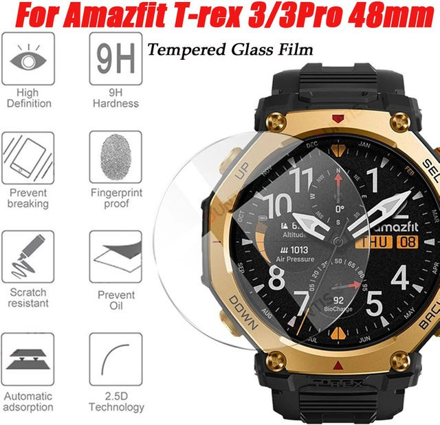 Displayschutzfolie Amazfit T-Rex 3/3 Pro 48 mm, transparent, Silikon - Bild 1