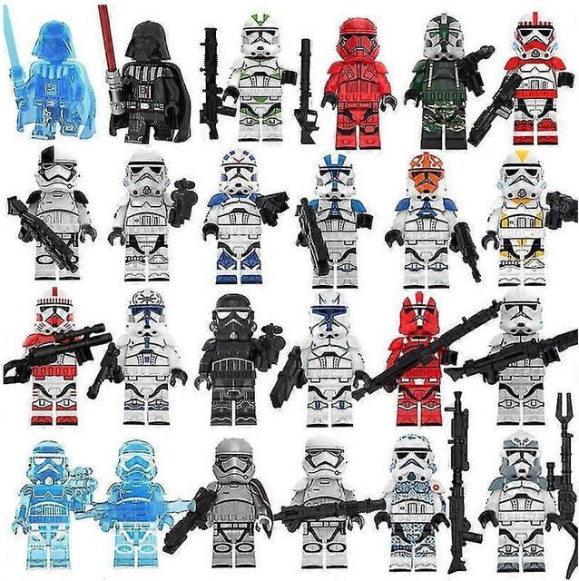 Nuvora Nest Star Wars Bausteine Jedi Meister Luke Darth Vader Action Minifiguren, 24-teiliges Set - Bild 1