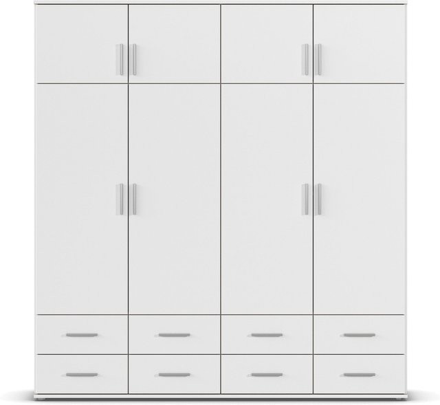 RAUCH BLUE Kemi Drehtürenschrank mit 8 Türen und integrierten Schubladen, Blau-Weiß Hochglanz, B/T/H: 181 x 53 x 194 cm - Bild 1