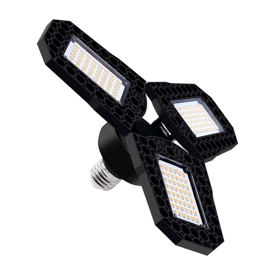 CanLing 150W LED-Garagenleuchte E27 Schwarz verformbare Deckenlampe für Werkstatt und Keller - Bild 7