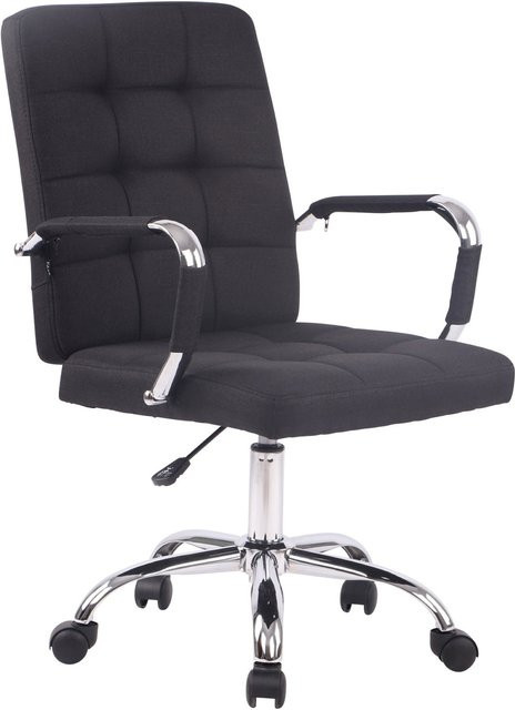 TPFLiving Bürostuhl Deal V1 in Schwarz mit Stoffbezug und Armlehnen für dein Home-Office, B/T/H: 59 x 63 x 120 cm - Bild 1