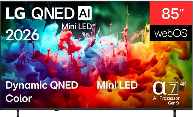 LG 85QNED70B6A QNED TV 4K UHD QLED Smart Fernseher in Schwarz - Bild 1