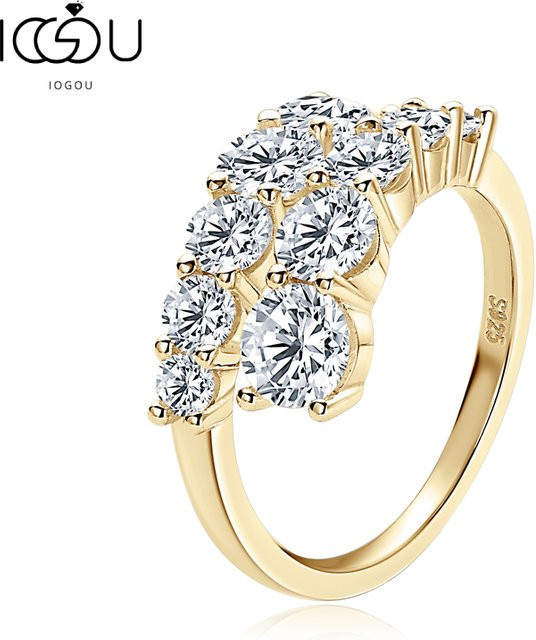 Iogou Ring, 925 Silber, Moissanite, Damen - Bild 1