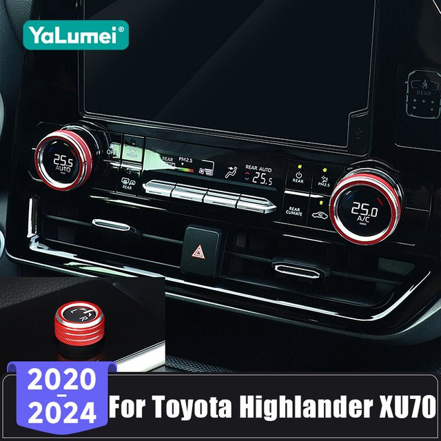 YaLumei Klimaanlage Knopf Ring für Toyota Highlander XU70 Hybrid 2020 bis 2024 Rückspiegel Einstellen Trim Ring - Bild 1