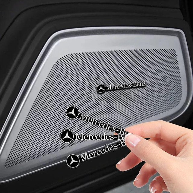 Mercedes-Benz AMG Audio Dekoration Abzeichen und Aufkleber Set, Grau, 2 Stück - Bild 1