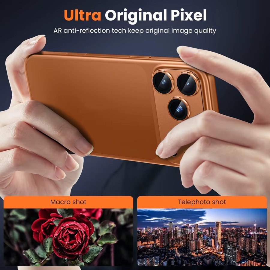 NNBILI 2er-Pack Metallring-Kameraobjektivschutz für iPhone 17 Pro Max und 17 Pro in Schwarz mit 9H+ Härte und Ultra HD Schutz - Bild 5
