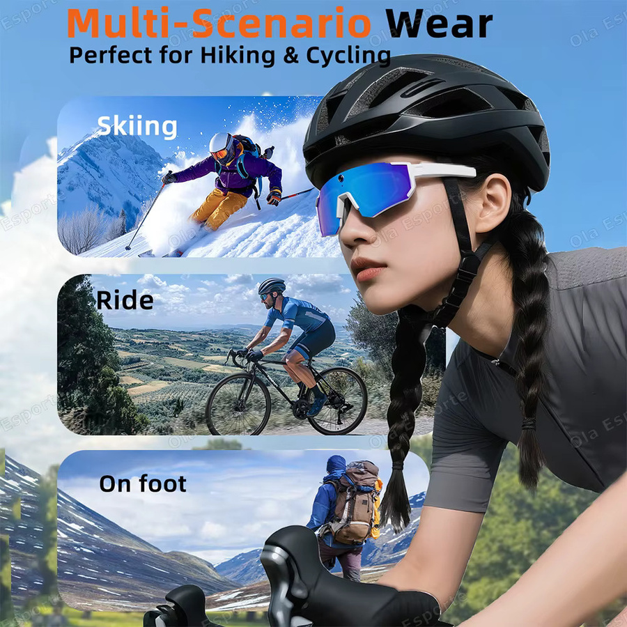 Ola Esporte Smart-Brille für Herren in Orange mit HD-Foto-Video-Funktion, Bluetooth-Anruf und Übersetzungsfunktion als Sport- und Sonnenbrille - Bild 4