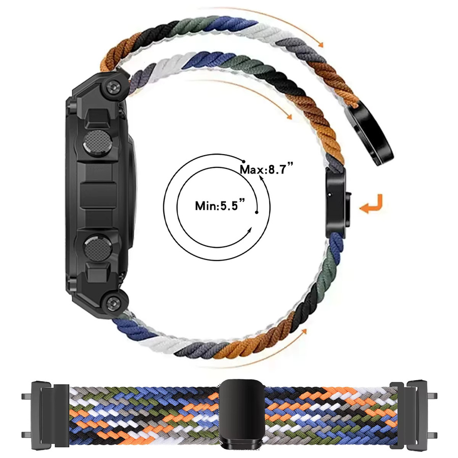 CAOWTAN Uhrenarmband Nylon, geflochten, Bunt, Unisex - Bild 4