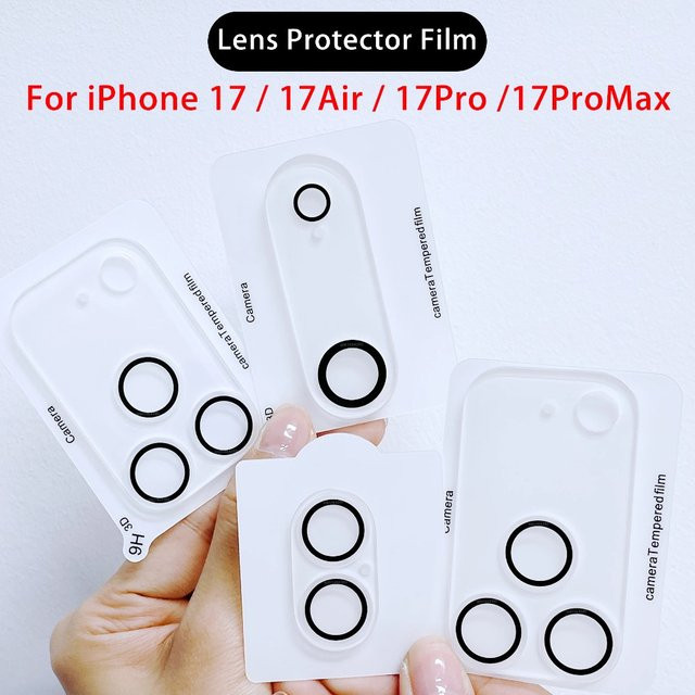 HD Kamera Objektiv Schutz aus gehärtetem Glas für Apple iPhone 17 Air 16E 15 14 Plus 13 12 Pro Max, transparent - Bild 1
