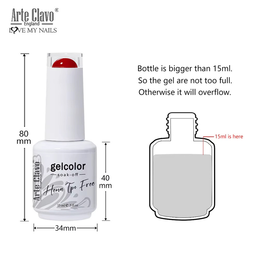 Arte Clavo Gel-Nagellack N12, 15 ml, glänzend - Bild 5