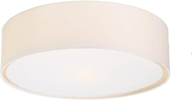 PR Home Sam Deckenleuchte aus Metall und Leinen in Weiß mit E27 Fassung, Durchmesser: 50 cm, Höhe: 45 cm - Bild 1