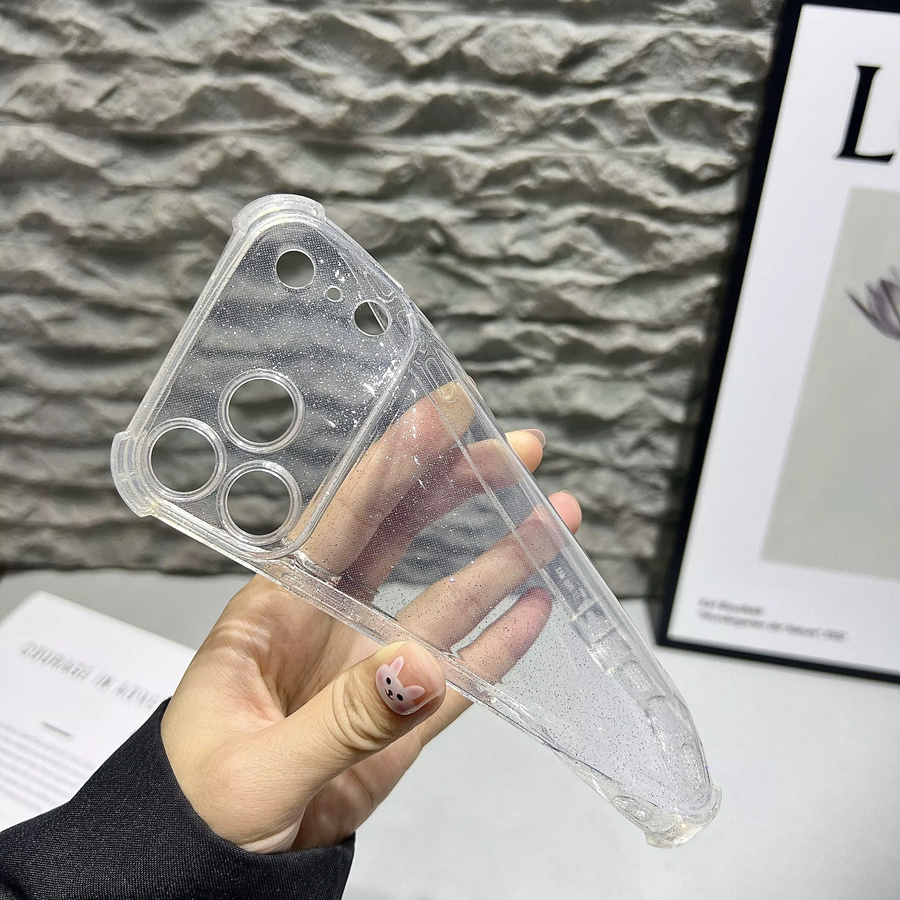 Stoßfeste, transparente Glitzer-Handyhülle für Apple iPhone (verschiedene Modelle) in Clear - Bild 2