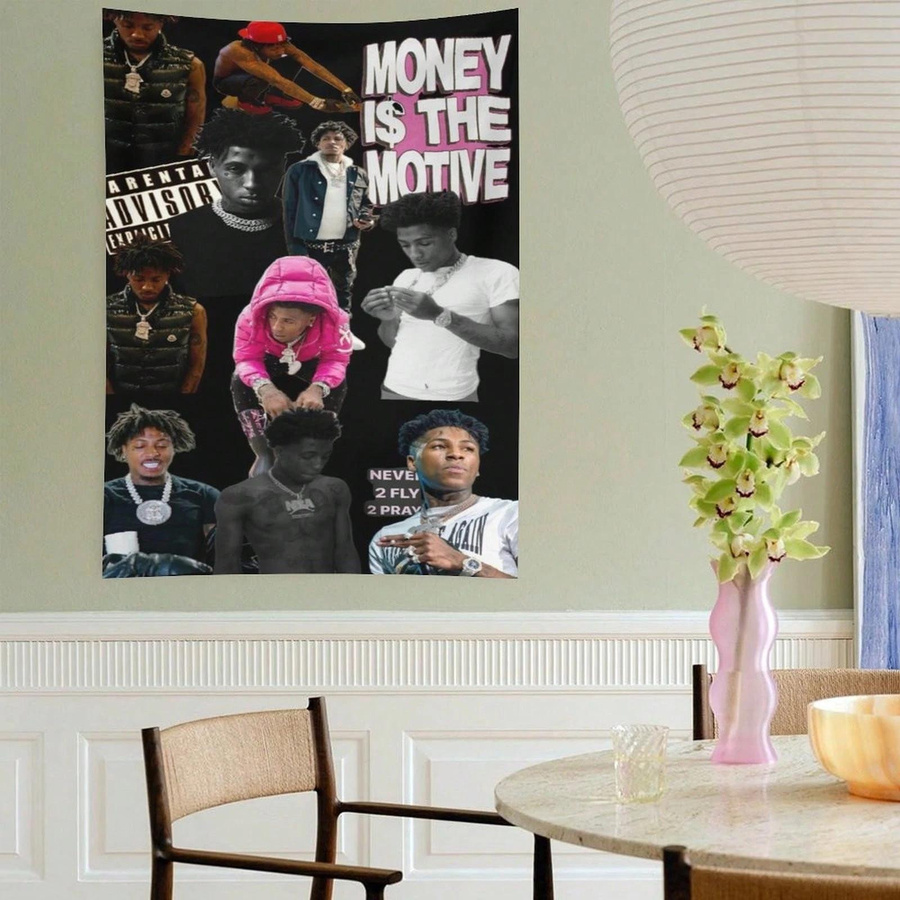 Y-Youngboy Never Broke Again Collage Wandteppich von JMG Household Supplies, Mehrfarbig, B: 40 cm, H: 60 cm - Bild 2