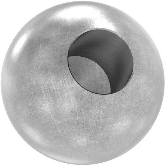 FeNau Massivkugel aus Edelstahl in Silber, poliert, Durchmesser: 30 mm mit Sackloch Durchmesser: 12,3 mm - Bild 1