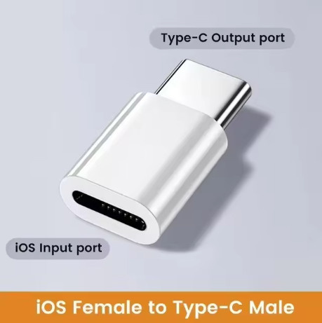 OTG USB-C auf Lightning Adapter für iOS zur Schnellladung und Datenübertragung für iPhone und Laptop - Bild 1