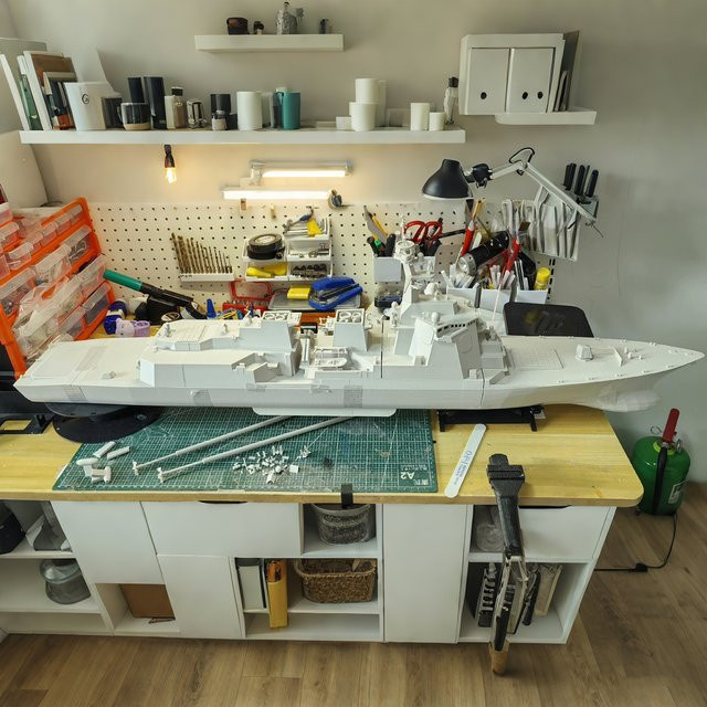 AT 99 MODEL Moye Destroyer, RC Schiff, Modellbausatz, 1:150 - Bild 1