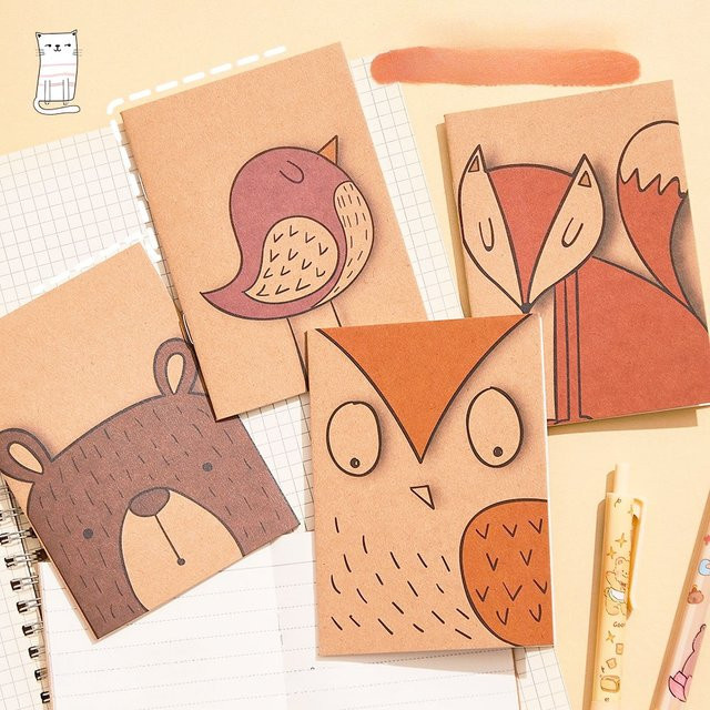 10er-Pack Mini-Retro-Taschennotizbücher aus Kraftpapier, braun, Softcover, 16 Blatt pro Notizbuch, leere Memo-Notizblöcke für Studenten und Reisende - Bild 1