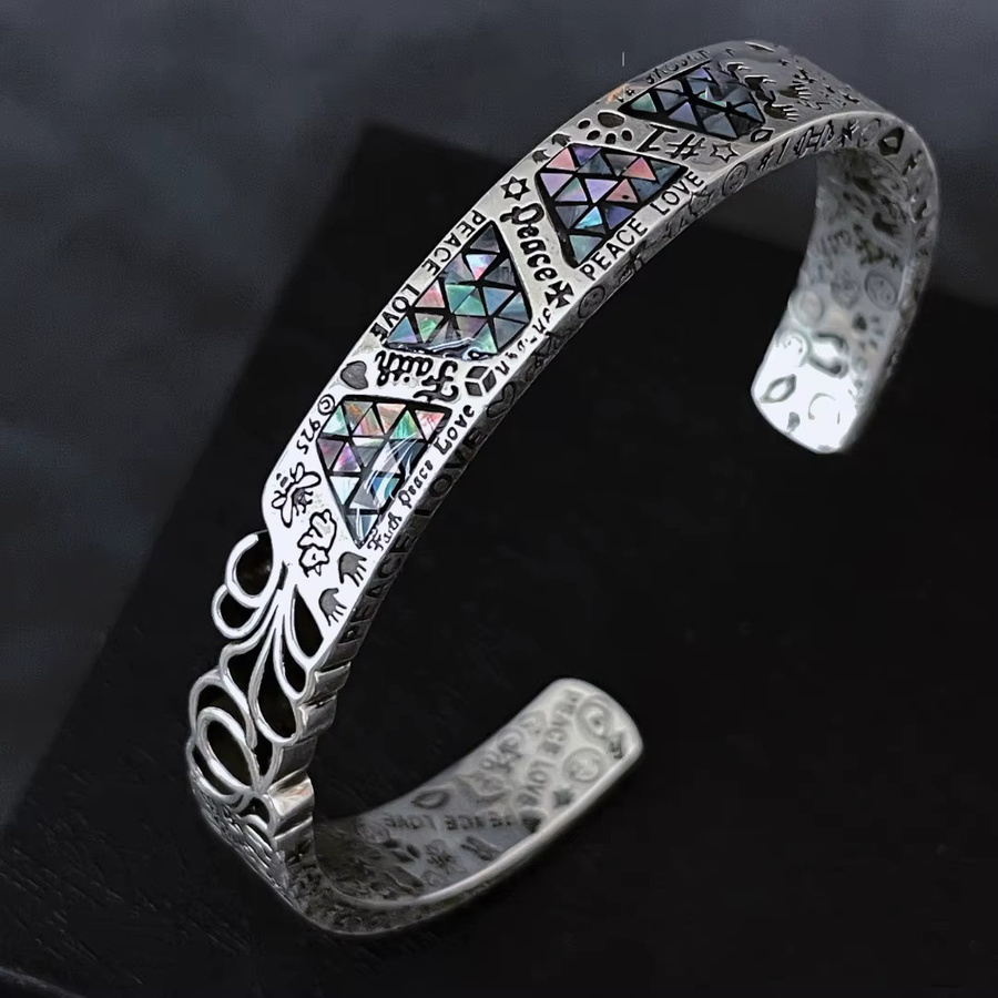 XIYANIKE Manschette Armband, Geometrische Graffiti, Damen - Bild 4