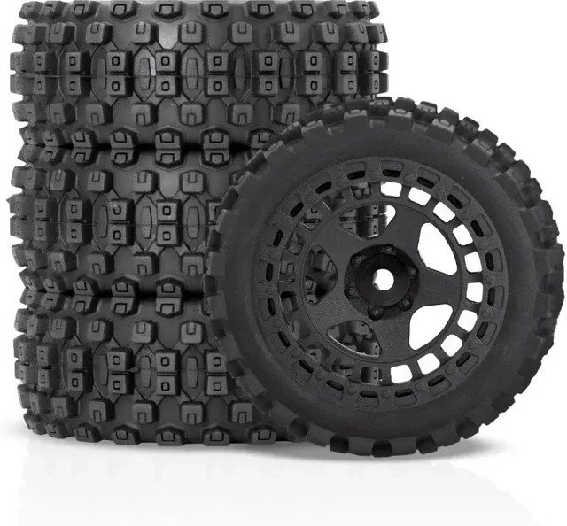 TIMEA Felge Gummi Reifen, 4-teiliges Set, 69mm, 1:18, Kunststoff, Gummi - Bild 1