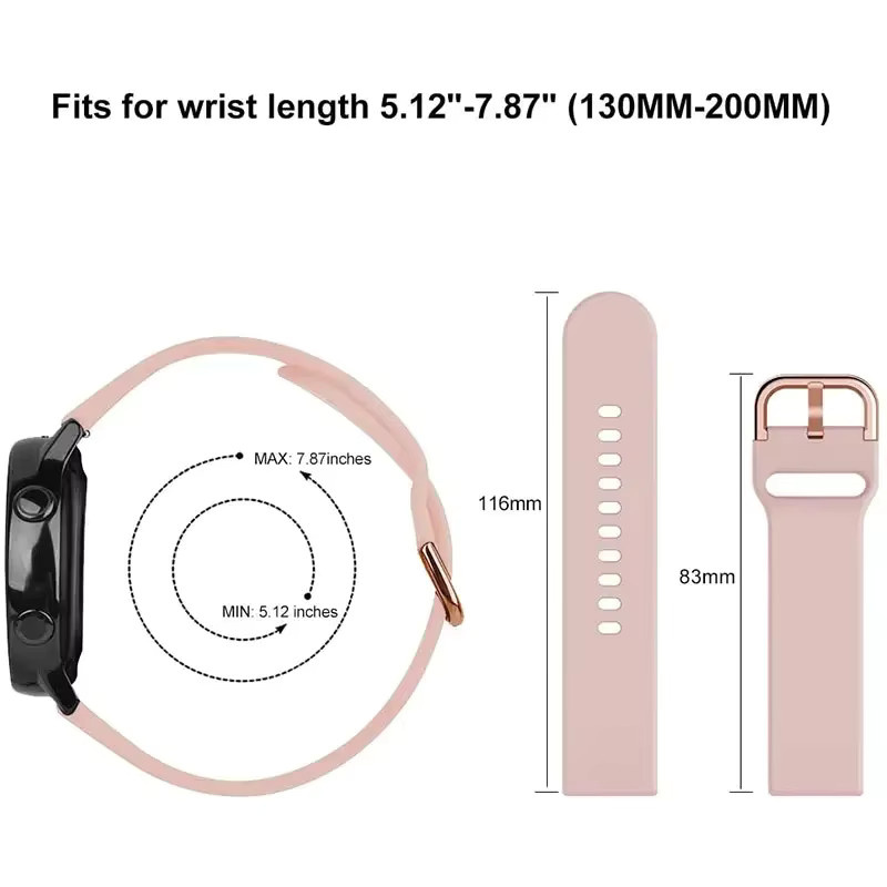 VATMENS Uhrenarmband Silikon, Unisex, 20mm 22mm - Bild 1