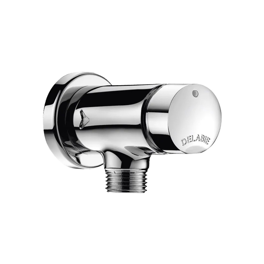 Delabie Urinal-Spülarmatur TEMPOSOFT2 G1/2B Selbstschluss in Silber aus Messing - Bild 2