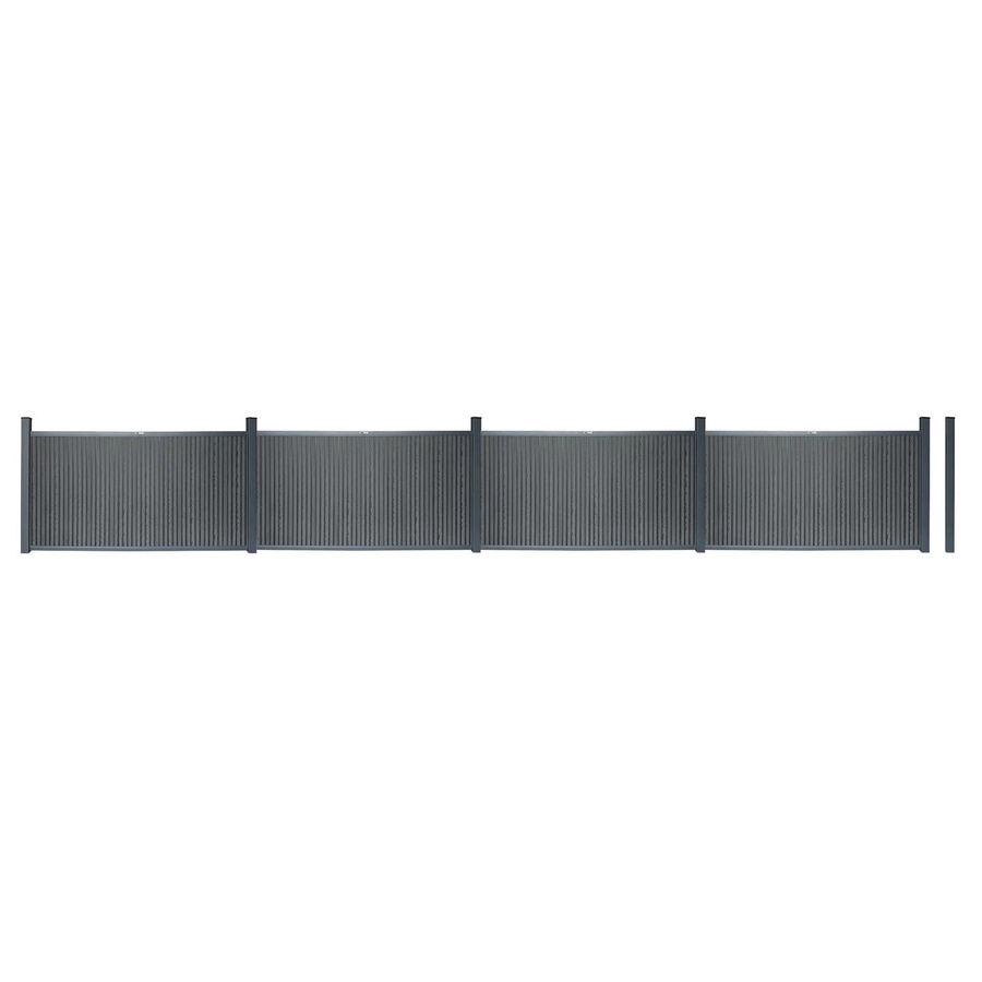 Home Deluxe WPC-Sichtschutzzaun Callado Premium aus Aluminium in Anthrazit, 4 Elemente, Höhe: 115 cm, Breite: 782 cm - Bild 2