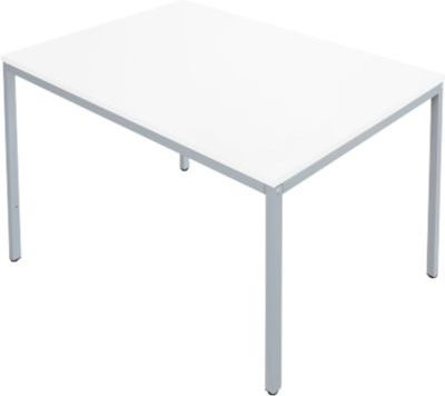Schäfer Shop Pure Stahlrohrtisch mit melaminharzbeschichteter Spanplatte, Rechteck, Farbe: weiß, B/T/H: 120 x 80 x 72 cm - Bild 1