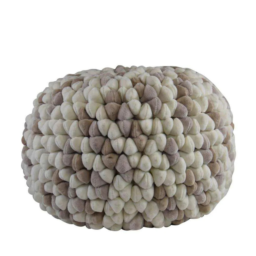 Haans Lifestyle Pebble Pouf Champagnerweiß B: 60 cm, T: 45 cm, H: 45 cm - Bild 1