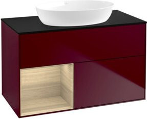 V&B Waschtischunterschrank Finion 100 in Eiche, Breite: 100 cm, Höhe: 50,1 cm, Tiefe: 50,1 cm - Bild 1
