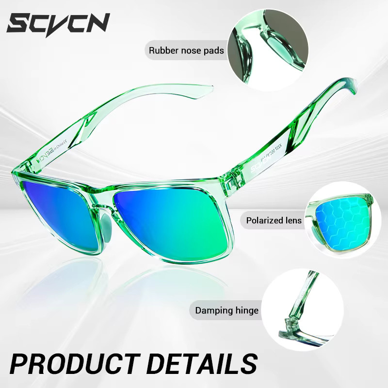 Scvcn Sportsonnenbrille, Herren, Vollrand, rot, Kunststoff, polarisiert - Bild 1