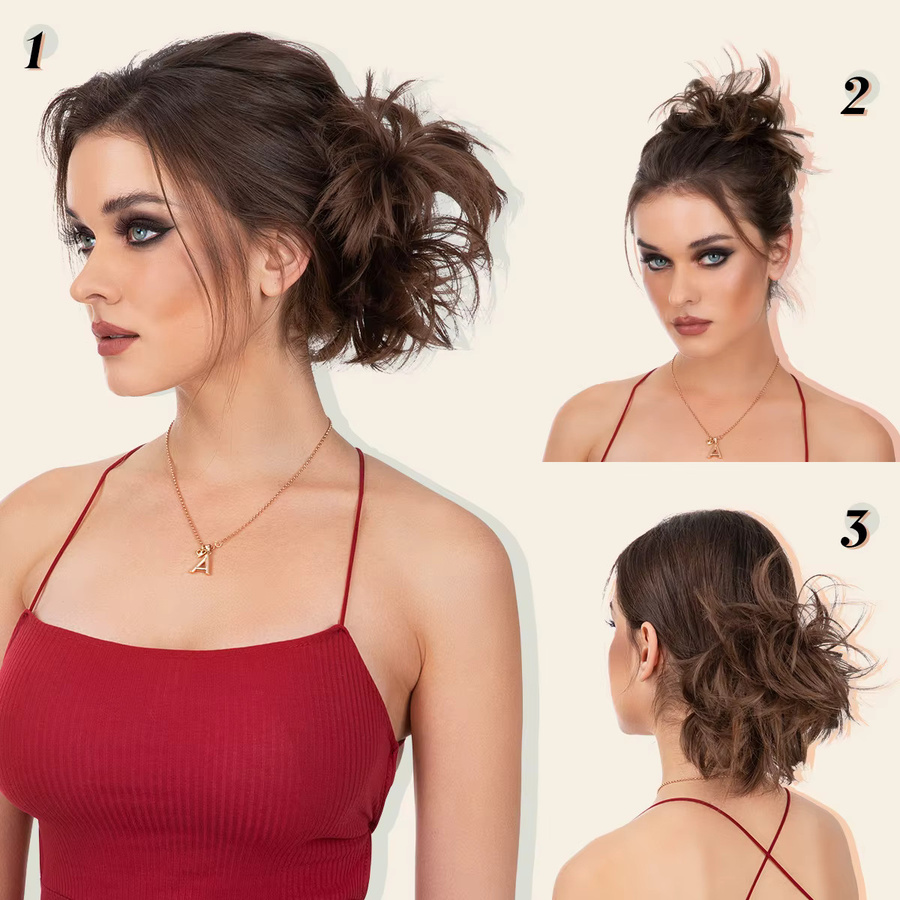 SARLA Clip-in Haarteile, lockiges Haar, Damen - Bild 4