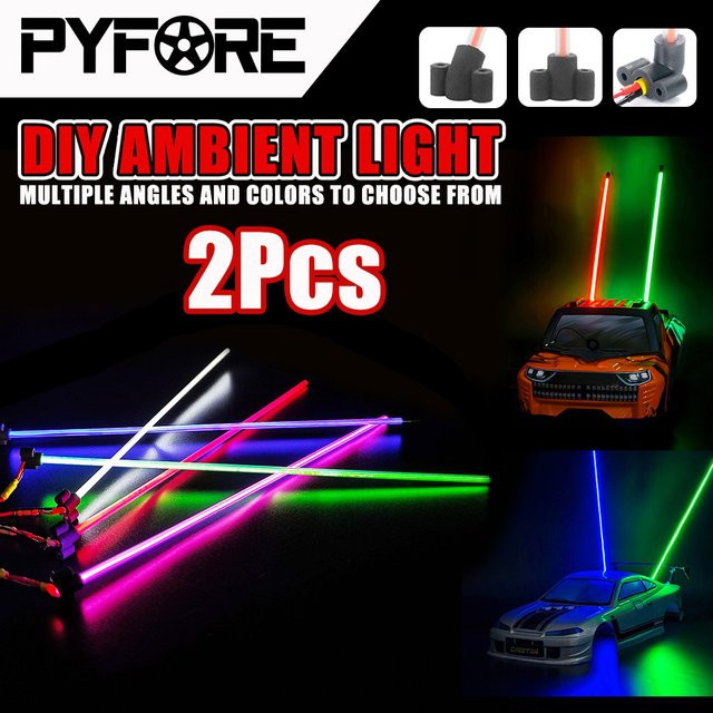 PYFORE LED-Antennen-Lichtleiste, 2-teiliges Set, RC Modell Auto-Zubehör - Bild 1