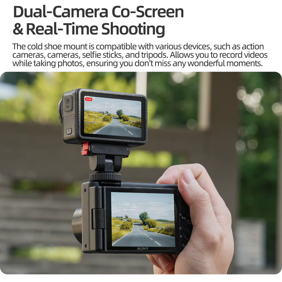 DJI Magnetischer Cold Shoe Mount verstellbarer Adapter für OSMO Action 3, 4, 5 Pro und OSMO 360 in Schwarz - Bild 2