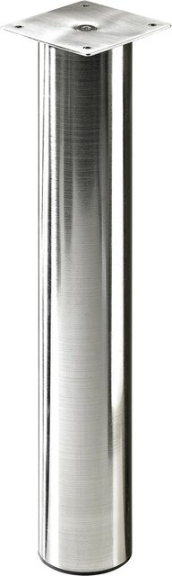 Hettich Tischbein Edelstahl Silber Ø 60 mm, Höhe: 400 - 700 mm inkl. Montageplatte - Bild 1