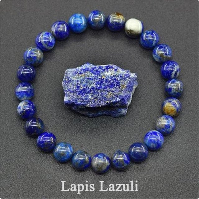 SunFlowers Story Armband, Lapislazuli-Steinperlen, Unisex, black - Bild 1